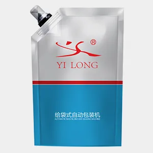 Máquina rotativa automática de llenado y tapado de bolsas con boquilla