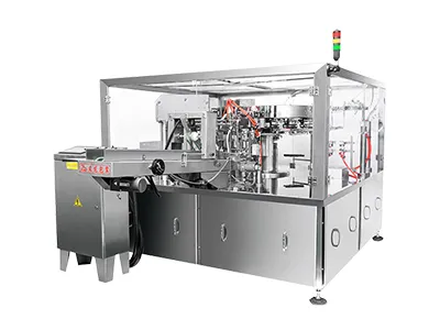 Máquina automática de llenado y sellado de bolsas con fuelle